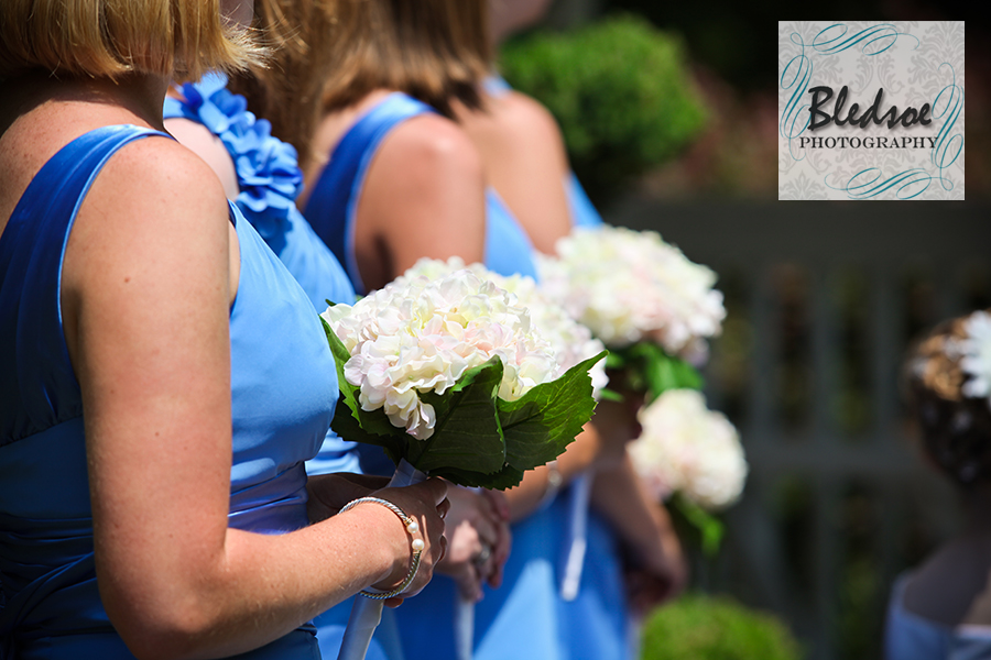Bridesmaids bouquets at Dara's Garden wedding.