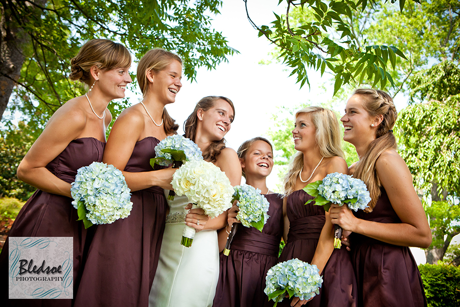 Brides sisters as bridesmaids. Wedding at The Dent House in Chattanooga, TN. © Bledsoe Photography