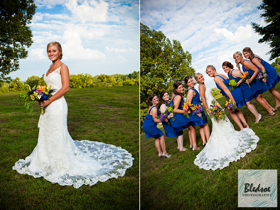 Bride and bridesmaids at Pick Inn, Gallatin, TN.  © Bledsoe Photography