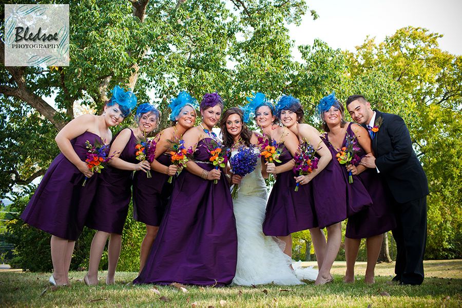 Bridesmaids at Bashakes wedding at Holy Trinity Greek Orthodox Church, Nashville. ©Bledsoe Photography
