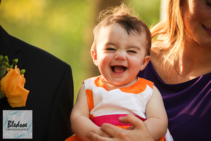 Laughing baby at Hunter Valley Farm, Knoxville wedding photographer