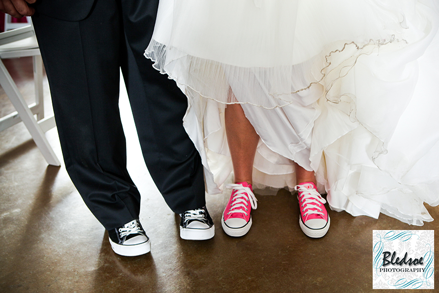 Bride and groom wearing Converse Chuck Taylors at Hunter Valley Farm, Knoxville wedding photographer