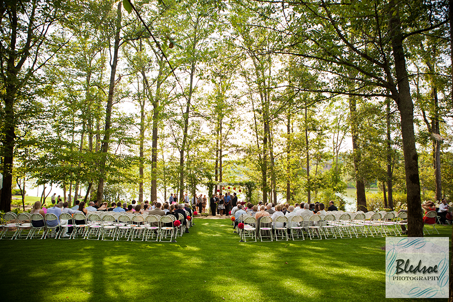 Ceremony site overview at Hunter Valley Farm, Knoxville wedding photographer
