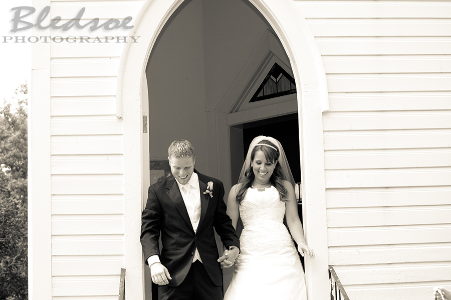 Bubble exit from church, Knoxville wedding photographer, © Bledsoe Photography