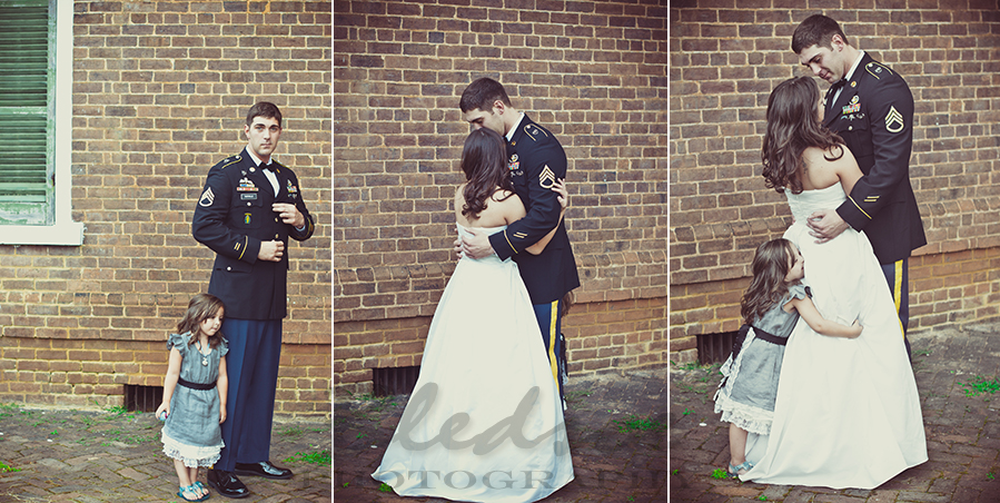 First look for Marine groom and bride at Glenmore Mansion wedding. Knoxville Wedding Photographer. © Bledsoe Photography