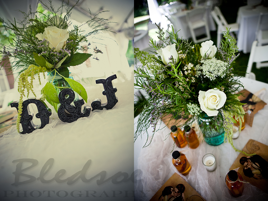 Vintage reception table decor at Glenmore Mansion wedding. Knoxville Wedding Photographer. © Bledsoe Photography