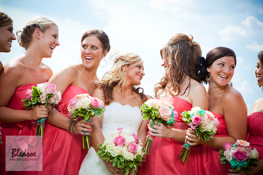 Bridesmaids in Jenny Yoo with LeaAnn Belter bride at Chateau Selah © Bledsoe Photography Knoxville