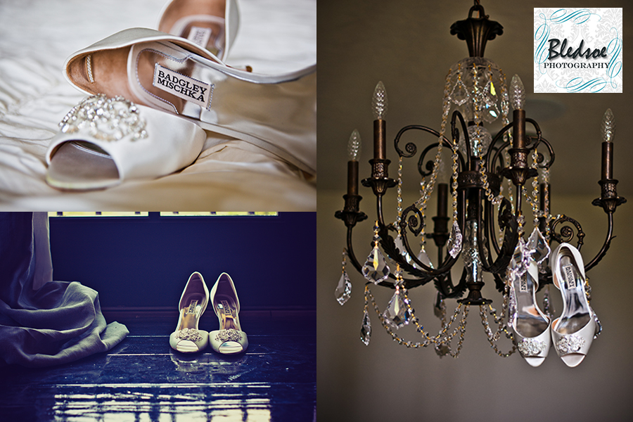 Badgley Mischka wedding shoes at Chateau Selah © Bledsoe Photography Knoxville
