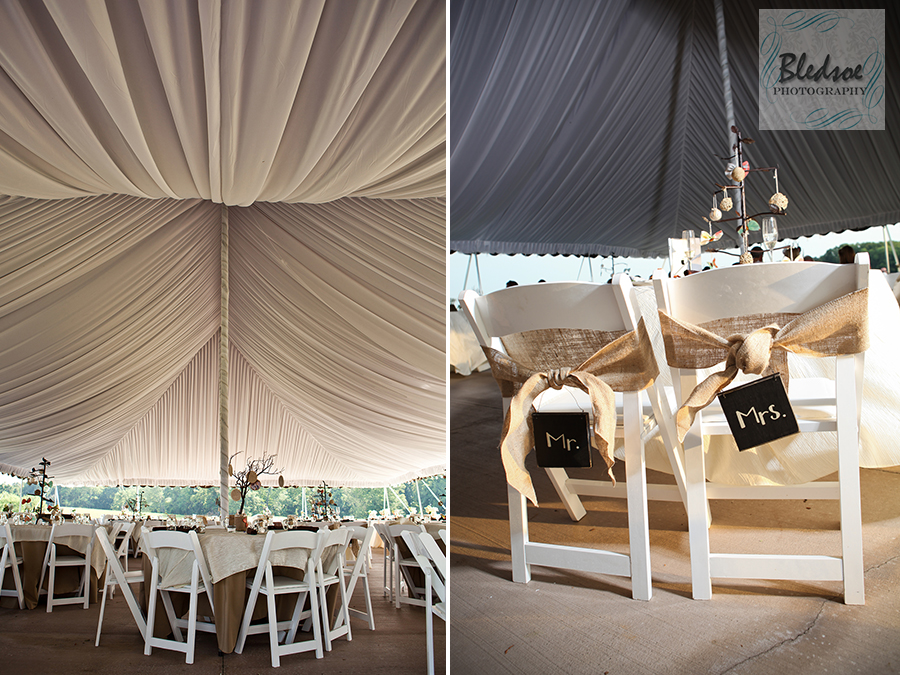 Reception tent at Chateau Selah © Bledsoe Photography Knoxville