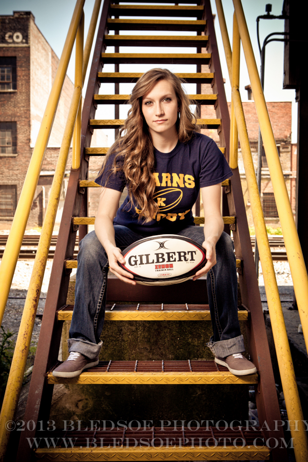 taylor jensen karns high school senior portrait photos downtown knoxville rugby theme bledsoe photography