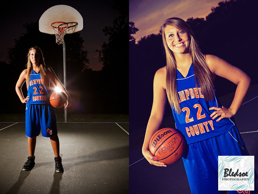 courtney miller outdoor basketball player campbell county senior portraits photos in knoxville Bledsoe Photography