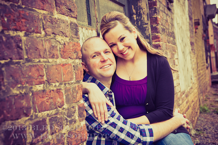 Knoxville engagement photo session in the Old City, © Bledsoe Photography