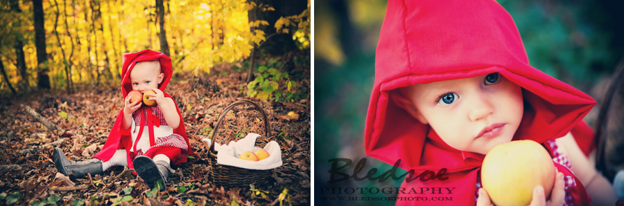 Little Red Riding Hood Toddler Halloween Costume Knoxville Child & Family Photographer © Bledsoe Photography