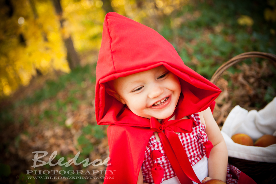 Little Red Riding Hood Toddler Halloween Costume Knoxville Child & Family Photographer © Bledsoe Photography