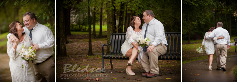 Small, intimate wedding at Campbell Station Park gazebo, doctor and nurse, © Bledsoe Photography