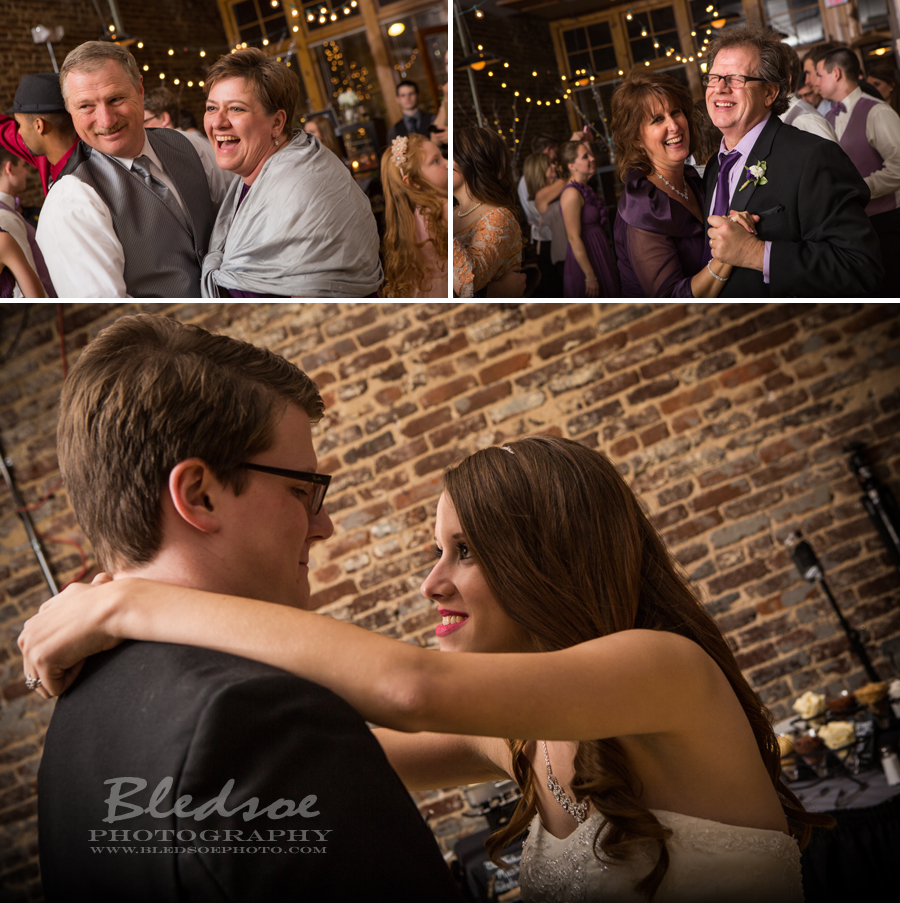 parents dance, last dance, wedding at Remedy Coffee, downtown knoxville wedding photographer, © bledsoe photography