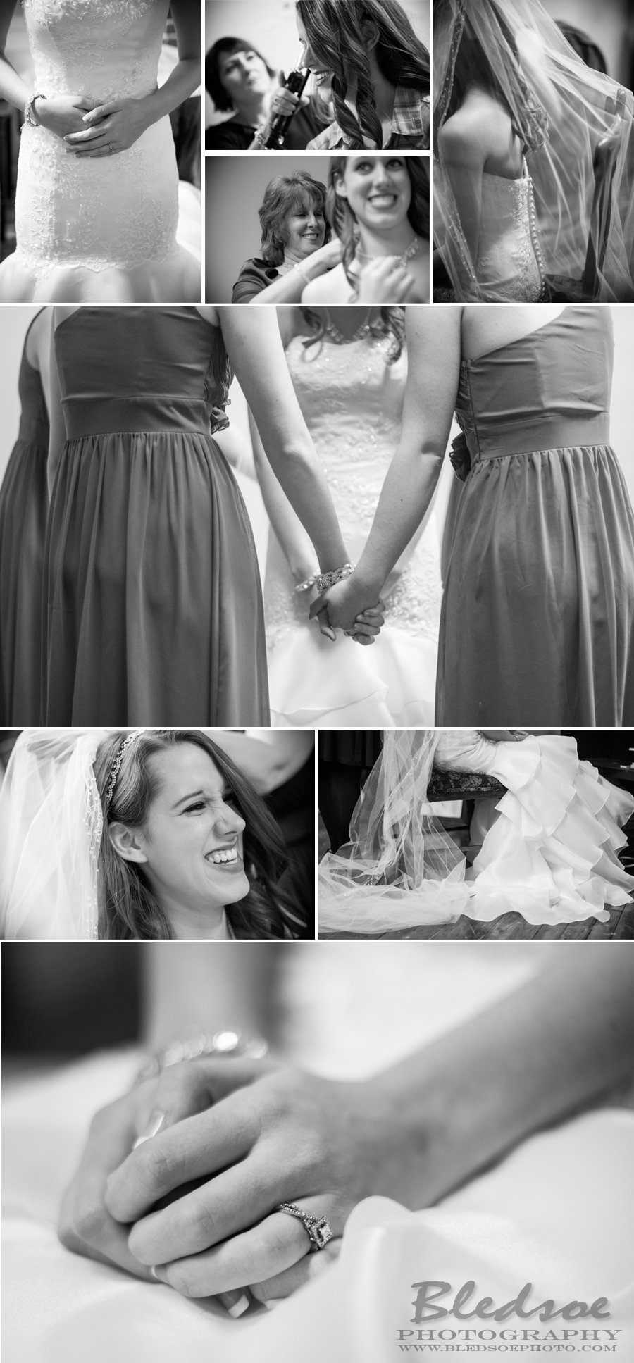 Bride getting ready, bride and bridesmaids praying in a circle, knoxville wedding photographer, bledsoe photography