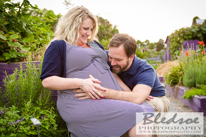 purple garden maternity portrait photo in knoxville © Bledsoe Photography