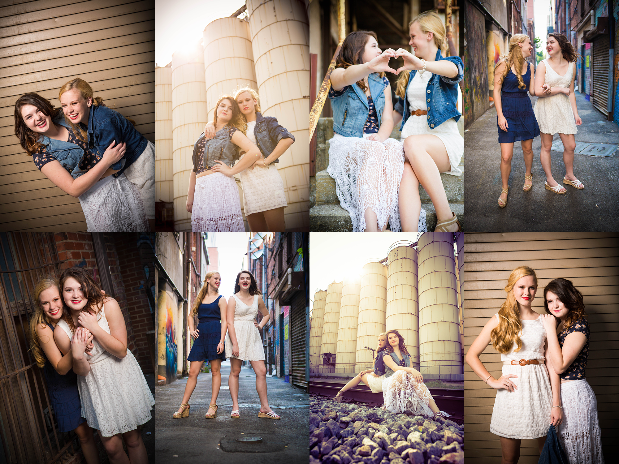 Teen BFF photoshoot in downtown knoxville