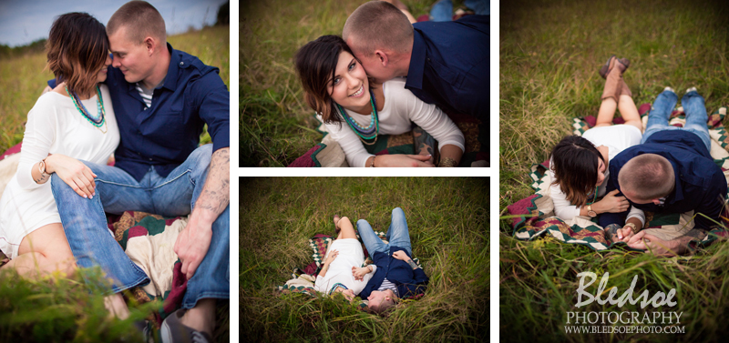 knoxville engagement photo session ft loudon lake fall field autumn sunset Bledsoe 
