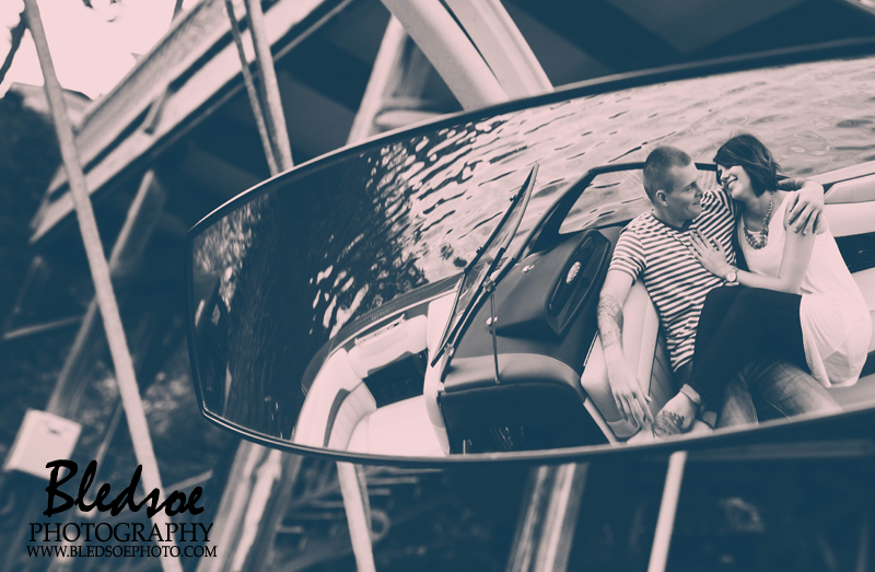 knoxville engagement photo session ft loudon lake wakeboard boat Bledsoe Photography