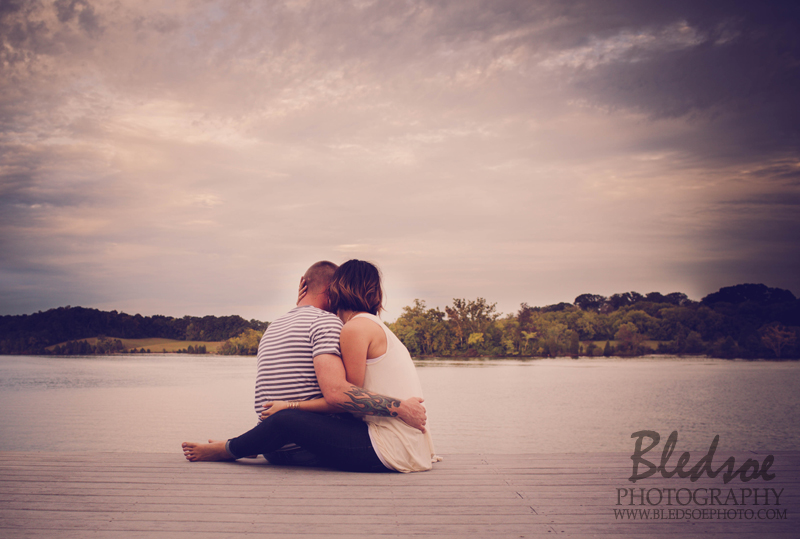 knoxville engagement photo session ft loudon lake boat dock Bledsoe Photography