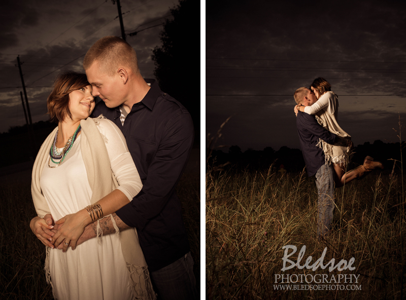 sunset knoxville engagement photo session ft loudon lake fall field autumn Bledsoe Photography