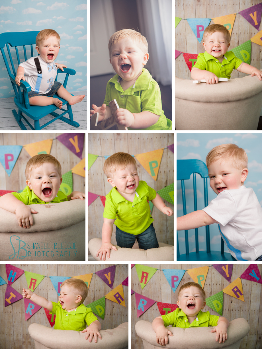 1 year old birthday photos, Knoxville child and baby photographer, shanell bledsoe photography, stinker face
