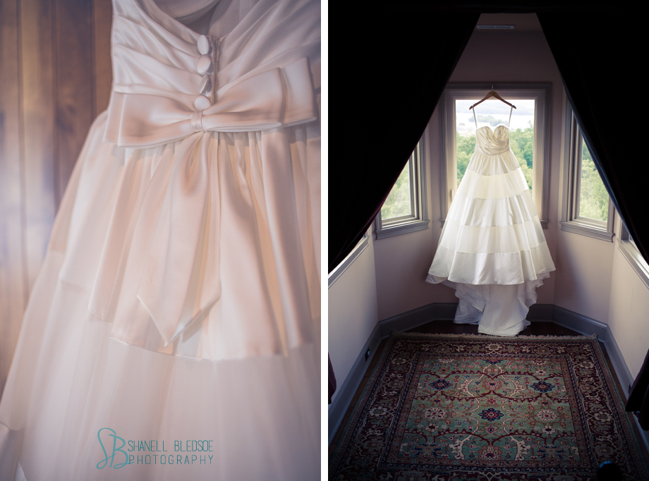 Alfred Angelo 2469 wedding dress in window, shanell bledsoe photography