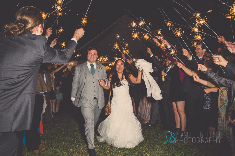 Knoxville wedding reception, mabry-hazen house, shanell bledsoe photography, sparkler exit