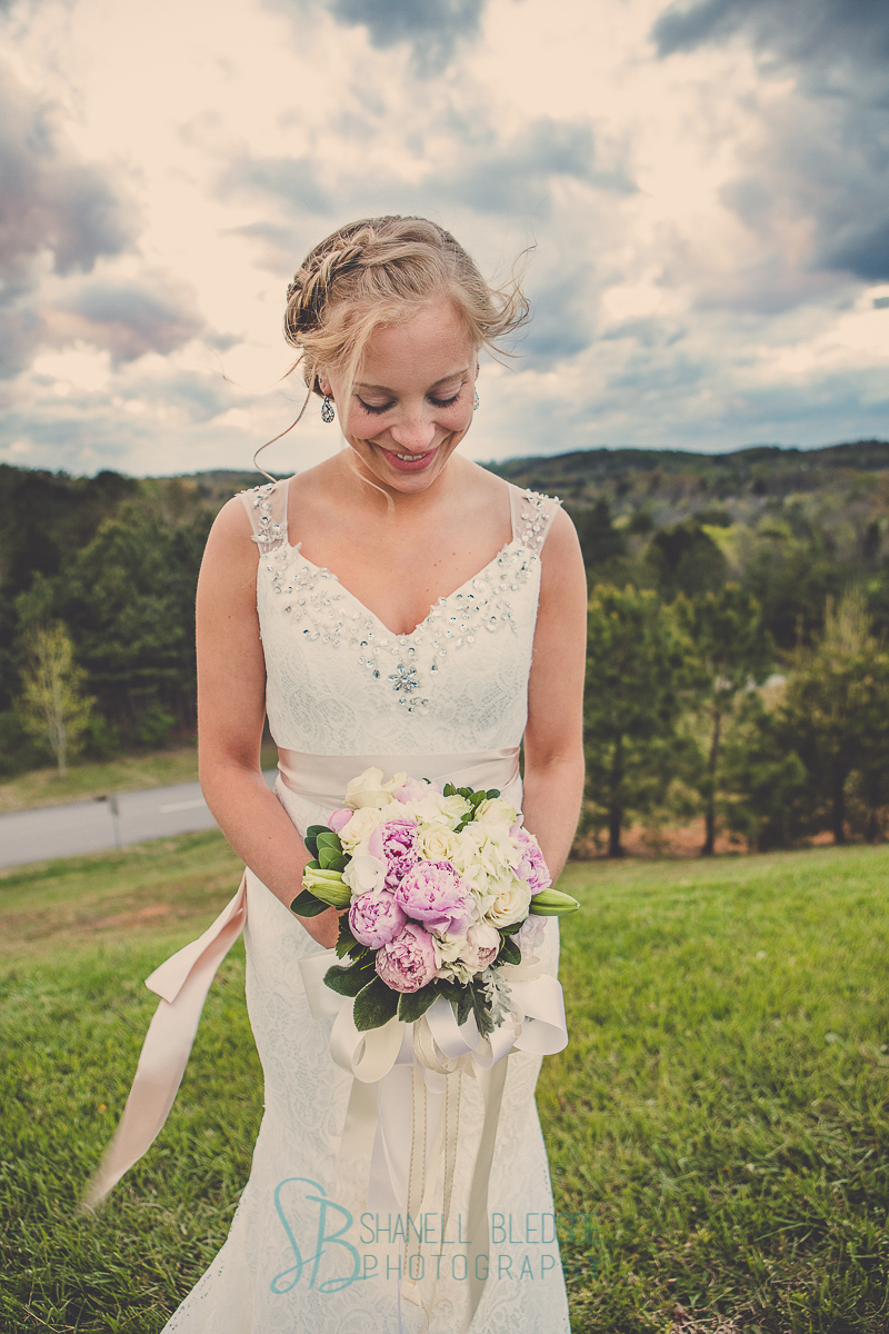 Bride on mountain, natural light, Kelly Stratton Carringer