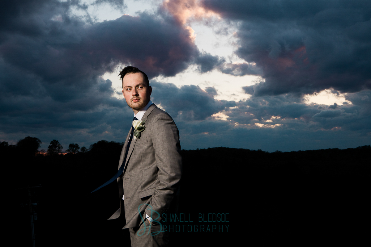 GroomBride on mountain at sunset, Zach Carringer