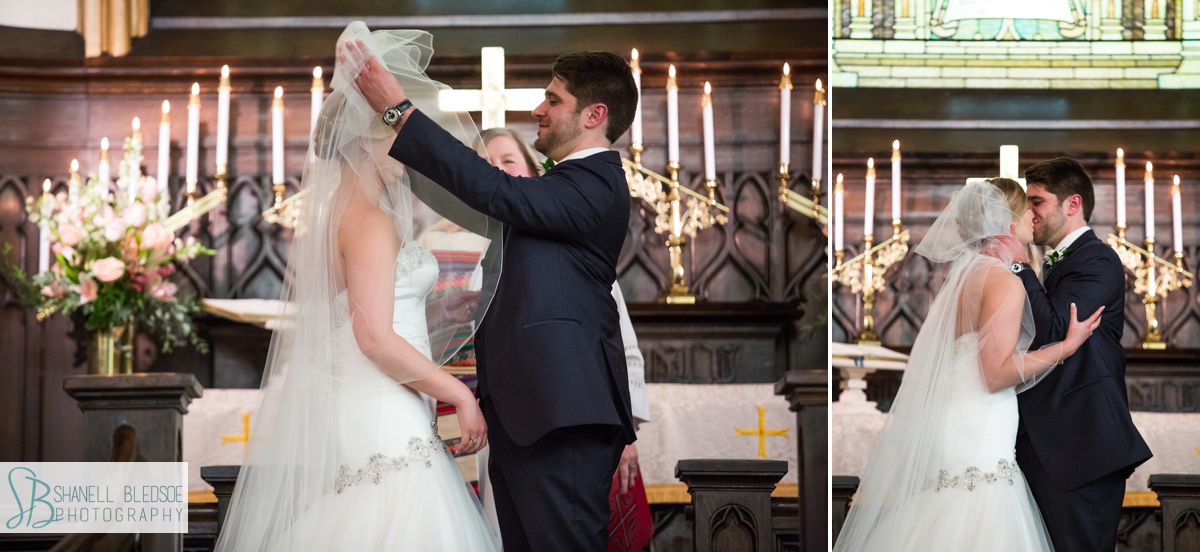 bride-groom-kiss-st-johns-lutheran-knoxville-wedding