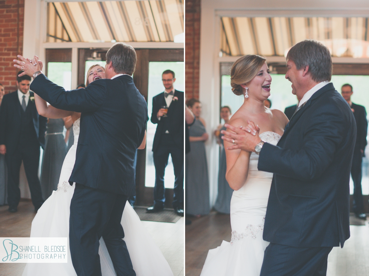 father daughter dance at the southern depot wedding reception