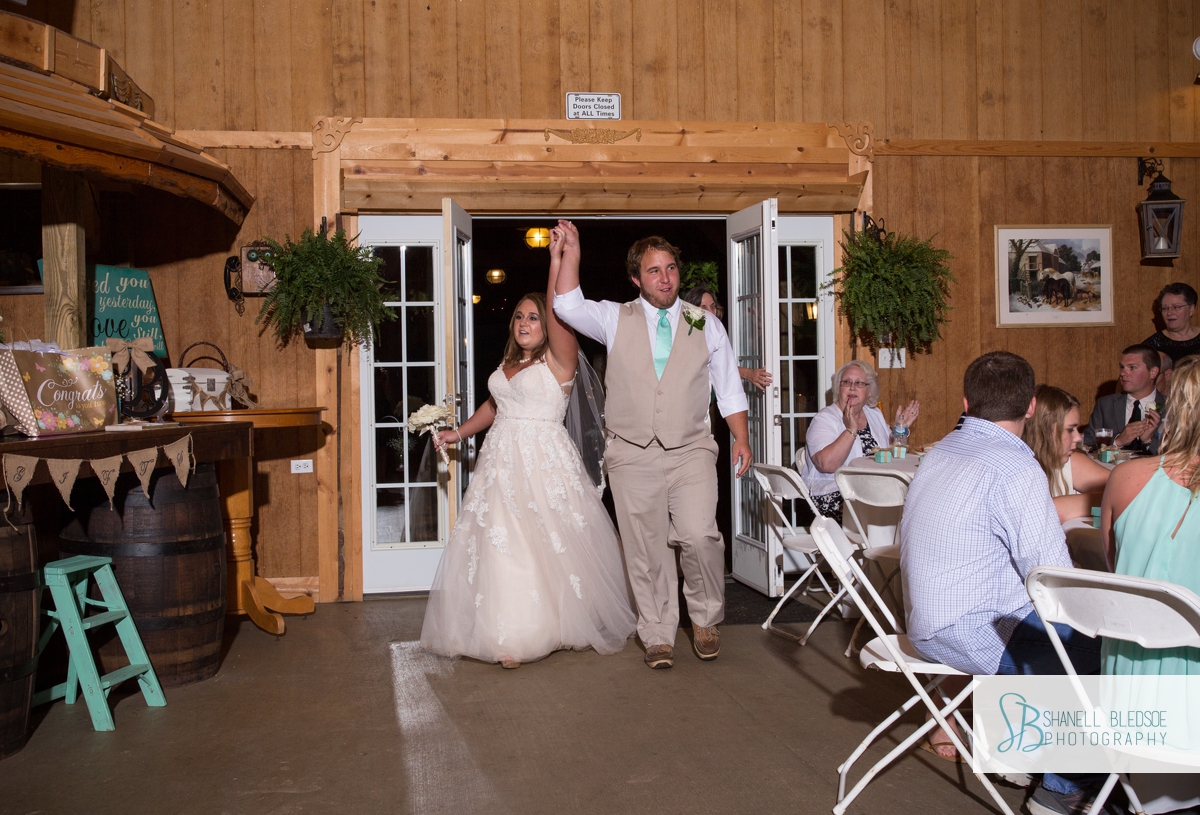 reception-entrance-bride-and-groom-twin-cedar-farm
