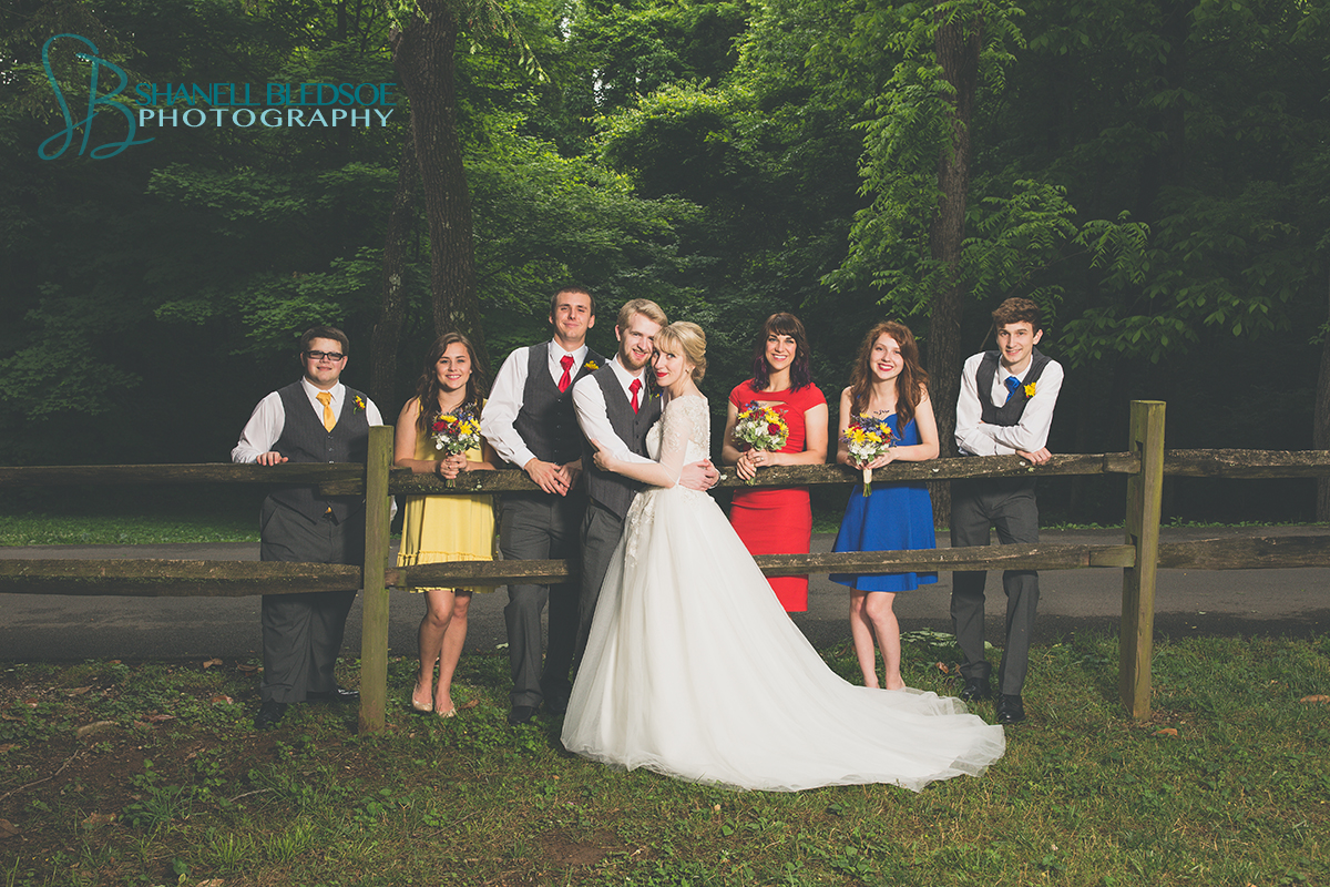 wedding-party-forest-trees-maryville-college