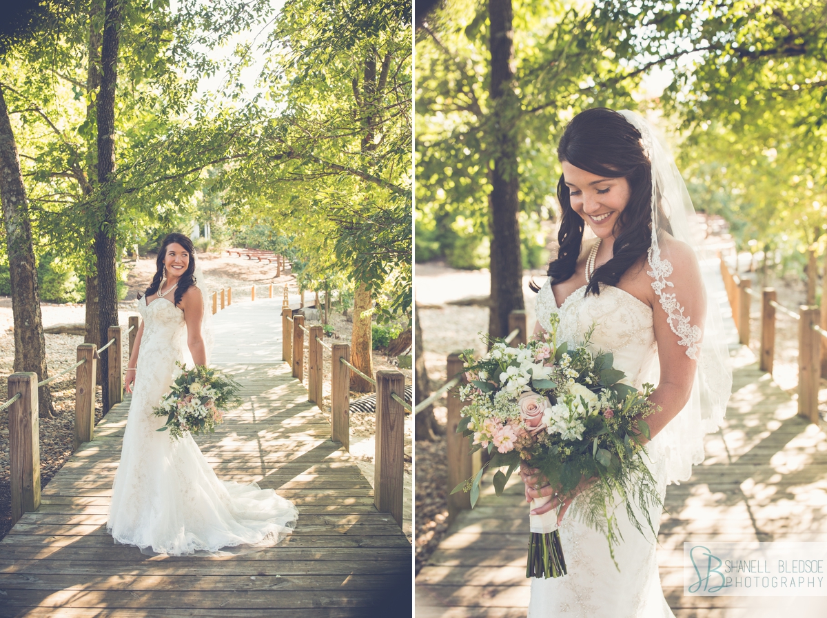 Bridal portrait in summer on the dock at Hunter Valley Farm