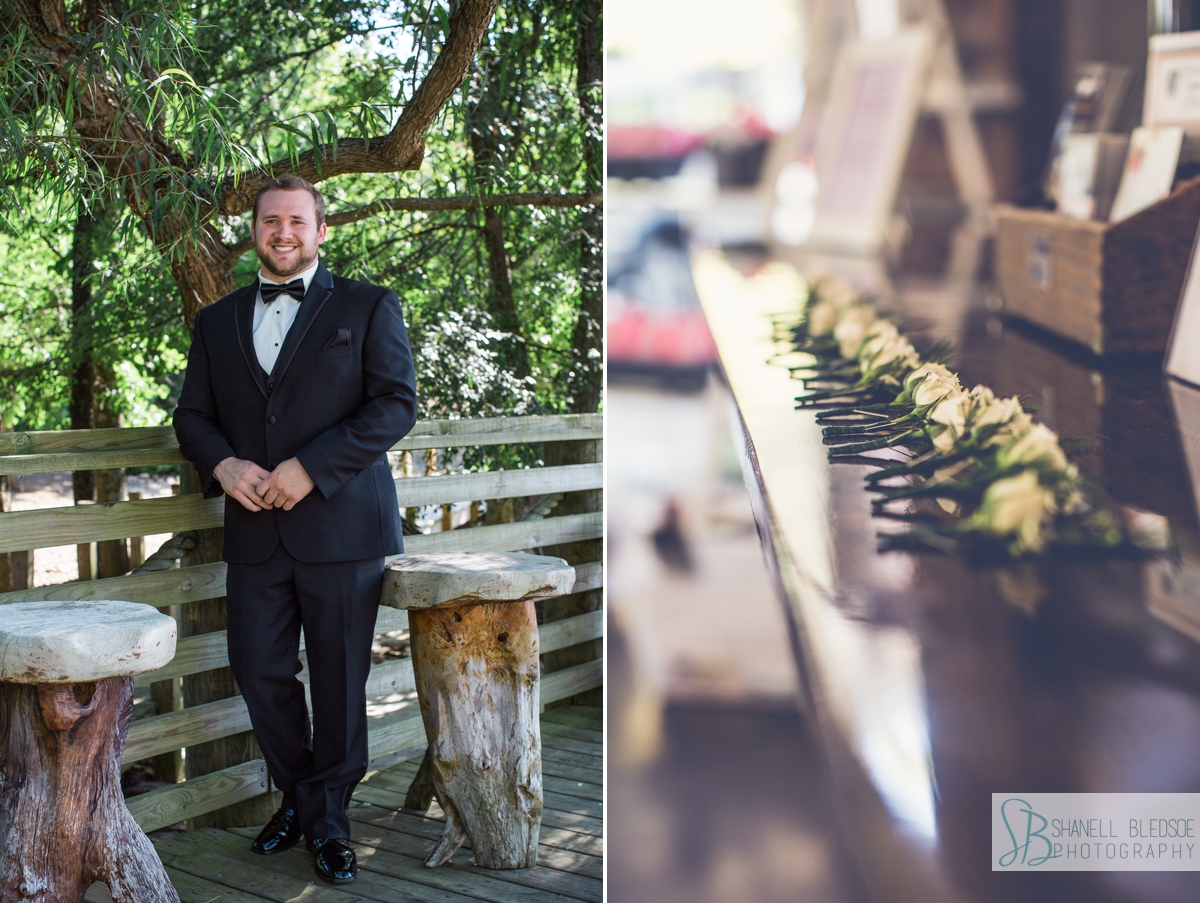 Groom portrait and boutonnieres wedding at Hunter Valley Farm
