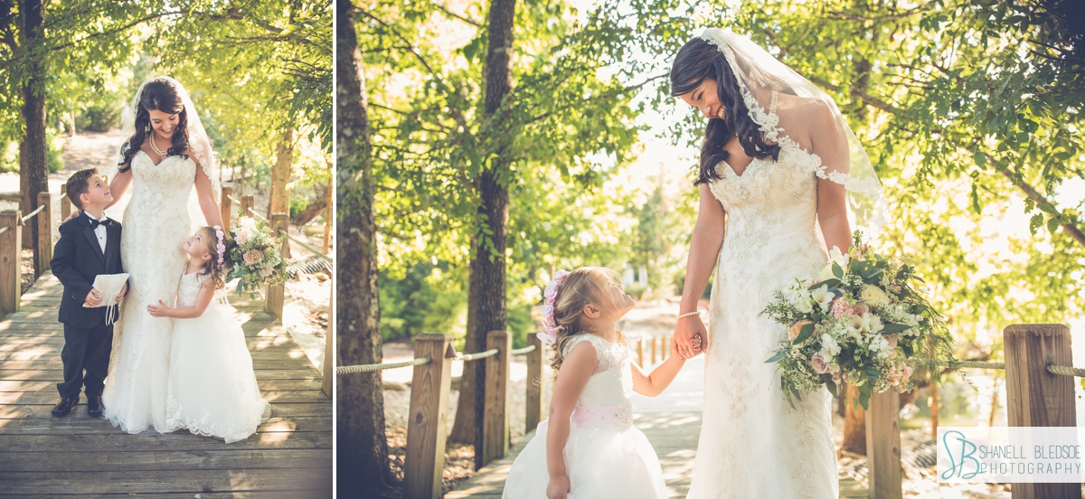 bride with flower girl and ring bearer wedding at Hunter Valley Farm