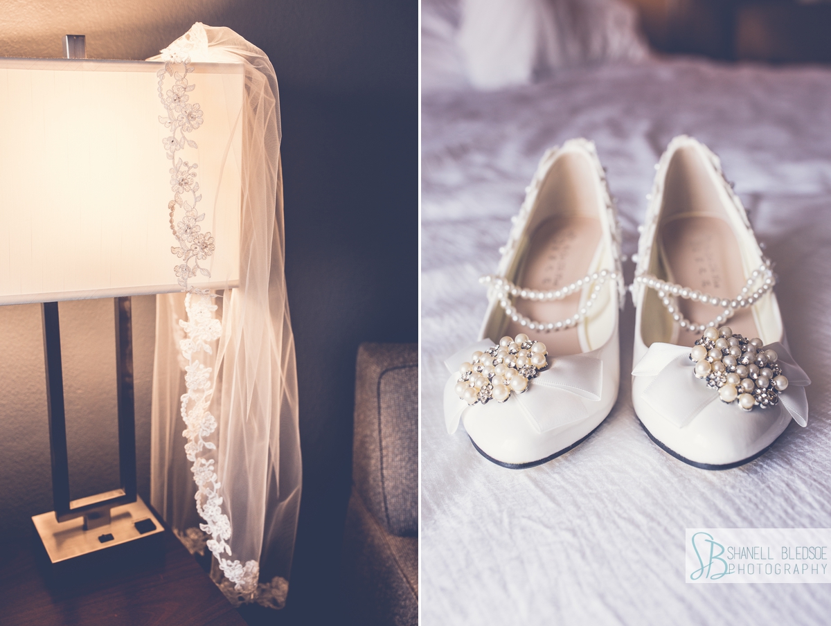 Vintage shoes and lace veil wedding at Hunter Valley Farm