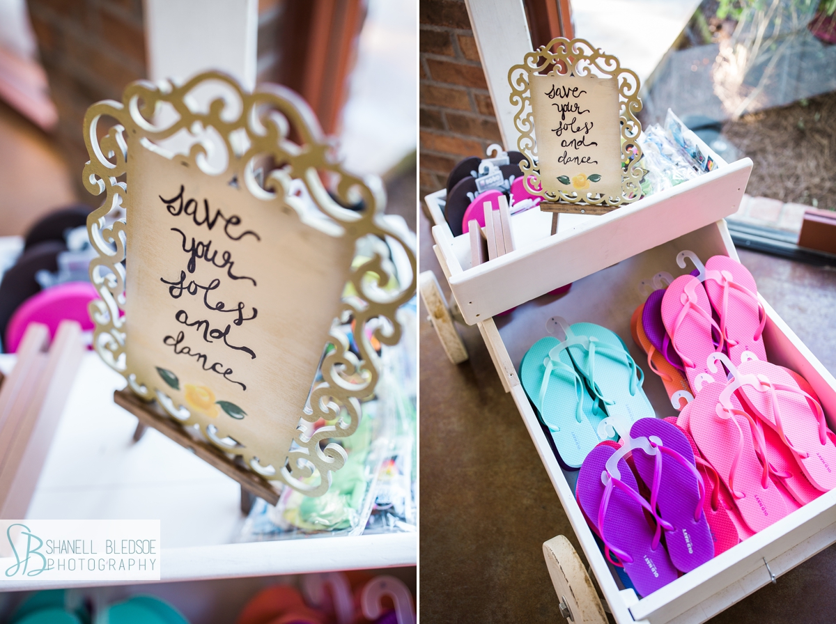 Save your soles and dance flip flops for wedding guests