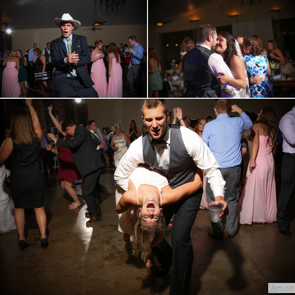 Wedding guests dancing at Hunter Valley Farm Pavilion in Knoxville