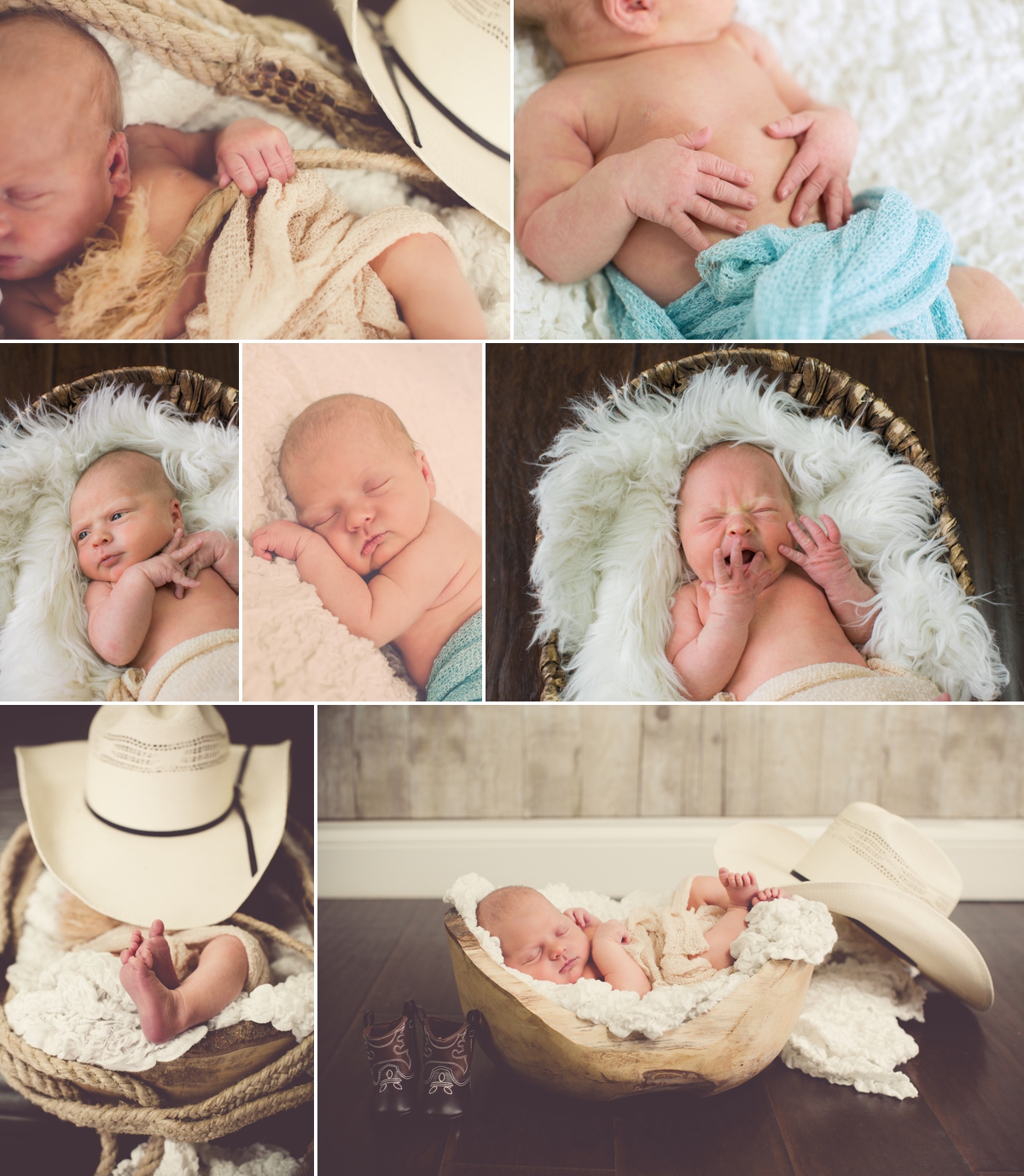 Newborn baby photographer photos in Knoxville TN cowboy roping