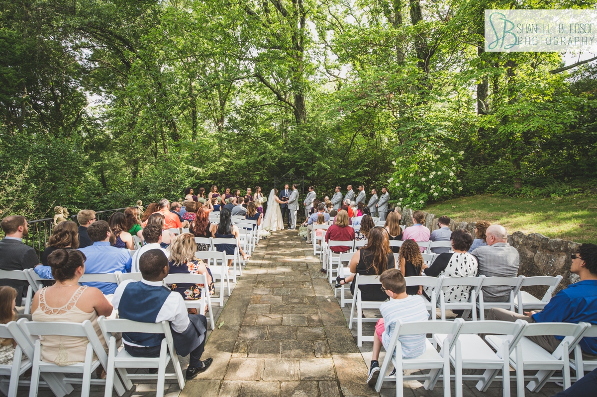 Courtyard wedding at Grandview in Chattanooga Lookout Mountain