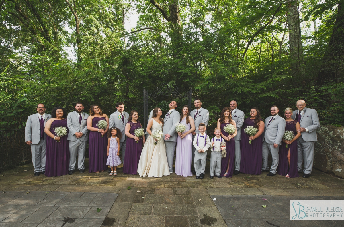 wedding party photos at Grandview chattanooga lookout mountian