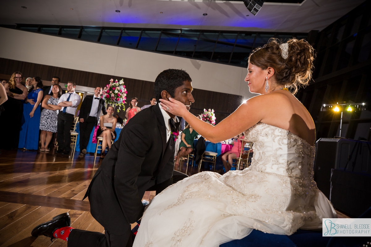 garter toss Indian groom -american bride nashville wedding
