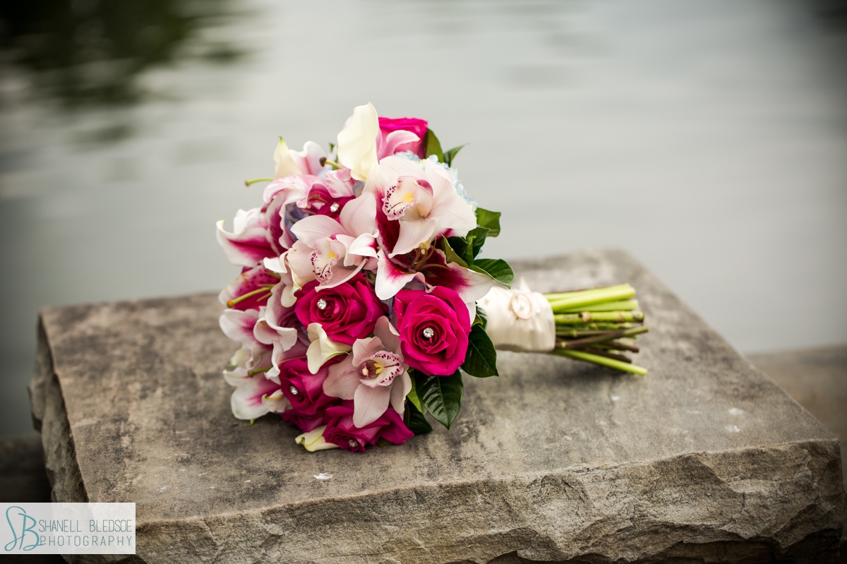 stargazer lily bouquet pink nashville wedding centennial park photo