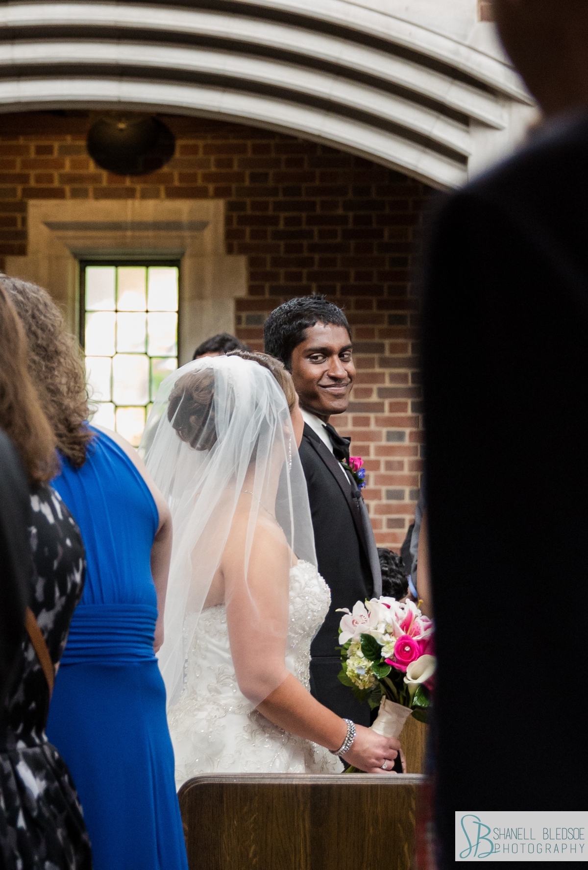 Indian groom and American bride married at scarritt bennett wedding nashville photographer