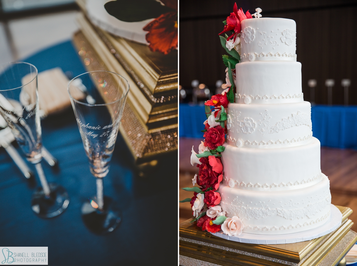 sugarpaste art flowers wedding cake by Signature Cakes by Vicki Nashville