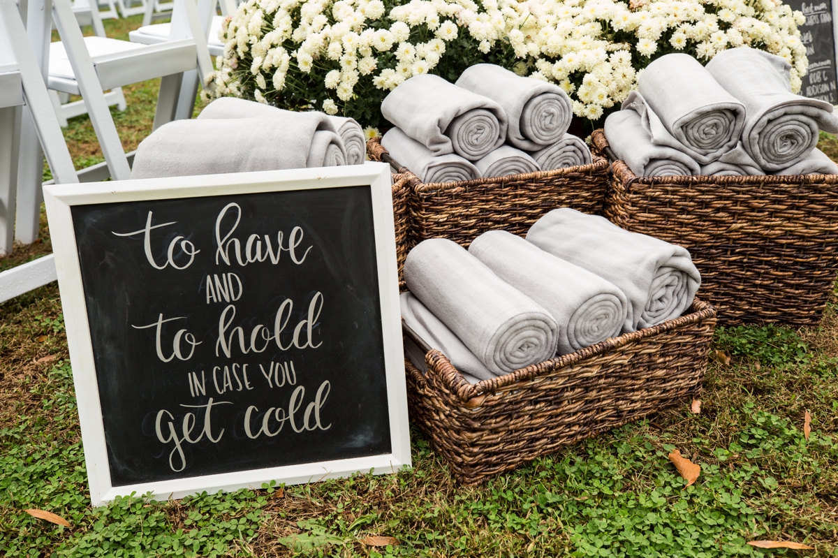gray blanket guest favors
